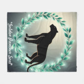 "Wilde Goud Aura" Fleece Deken (Voorkant (Horizontaal))