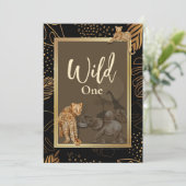 Wilde gouddouche zwarte uitvindingen kaart (Staand voorkant)