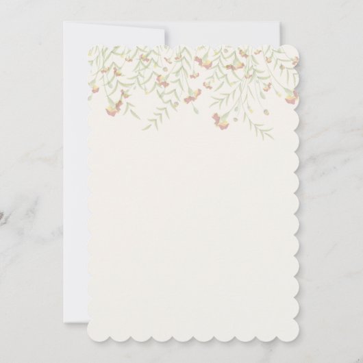 Wilde Goudsbloem Bloemen Foliage Bruiloft Feest Kaart (Achterkant)