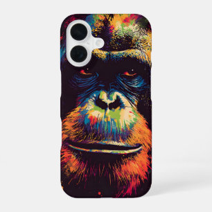 Wilde Graffiti Urban Jungle Gorilla iPhone 16 Hoesje