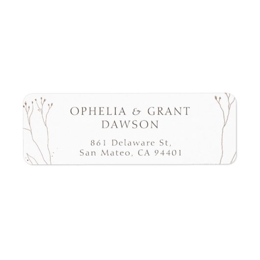 Wilde gras 30 het Etiket van het Adres van de teru (Voorkant)