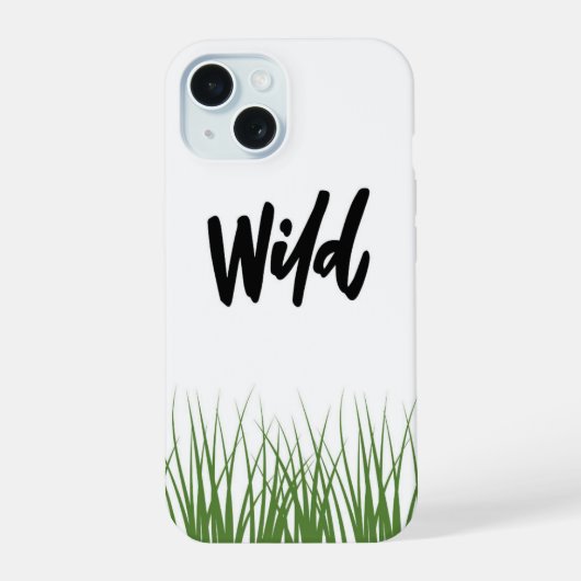 Wilde Gras Hoes iPhone 15 Case (Achterkant)