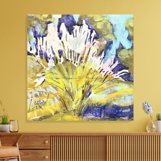 Wilde Graspluimen Schilderij / Kunstenaar Larry Le Canvas Afdruk (Insitu (Woonkamer))