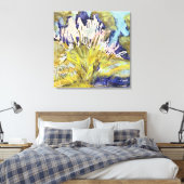 Wilde Graspluimen Schilderij / Kunstenaar Larry Le Canvas Afdruk (Insitu (Slaapkamer))