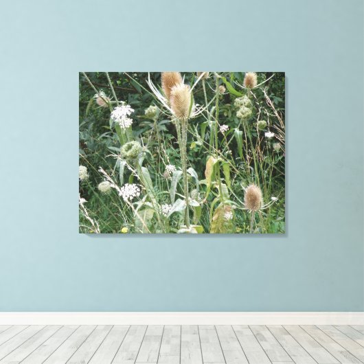 Wilde grassen Canvas afdrukken (Insitu (Houten vloer))