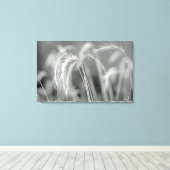 Wilde grassen - zwart en wit canvas afdruk (Insitu (Houten vloer))