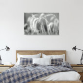 Wilde grassen - zwart en wit canvas afdruk (Insitu (Slaapkamer))