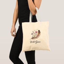 Wilde Gratie – Elegante Vleugel & Lavendel Spiritu Tote Bag