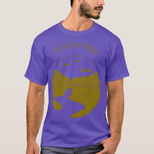 Wilde gratis camping jongen t-shirt (Voorkant)