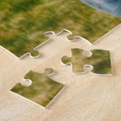 Wilde grijze paarden in de bergen legpuzzel (Zijkant)