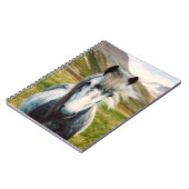 Wilde grijze paarden in de bergen notitieboek (Linkerzijde)