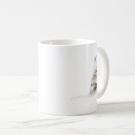 Wilde grijze wolf koffiemok (Voorkant rechts)