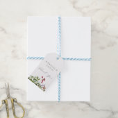 Wilde grillige bloemen & groen cadeaulabel (Met Touw)