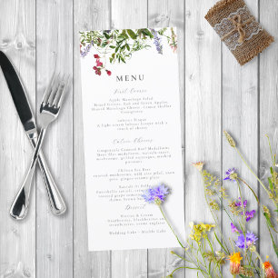Wilde grillige bloemen & groen menu