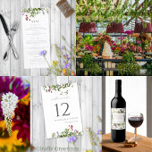 Wilde grillige bloemen & groen menu