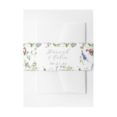 Wilde grillige bloemen & groen uitnodigingen wikkel (Voorkant Voorbeeld)