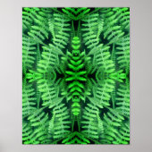 Wilde groene bladvaren Abstract Poster (Voorkant)