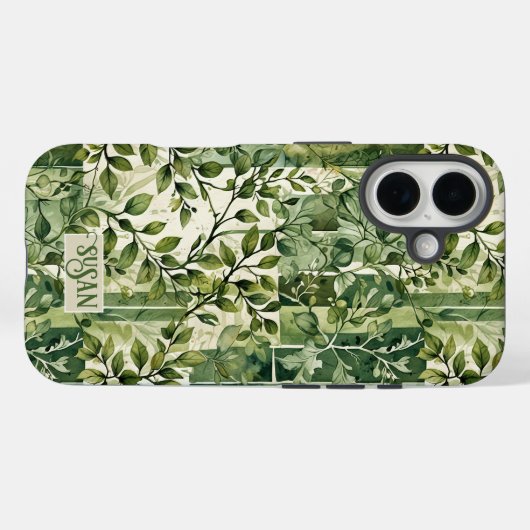 Wilde groene bladwijnstokken Case-Mate iPhone case (Achterkant (horizontaal))