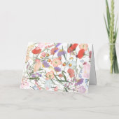 Wilde groene bloemen | Trouwdouche Dank u Bedankkaart (Achterkant)