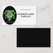 Wilde groene kikker reptielen de pad visitekaartje (Voorkant / Achterkant)