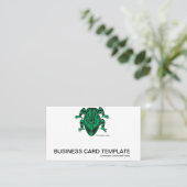 Wilde groene reptielen de pad visitekaartje (Staand voorkant)