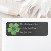 Wilde Groene Rozen Krijtbord Label (Insitu)