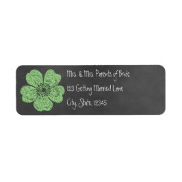 Wilde Groene Rozen Krijtbord Label