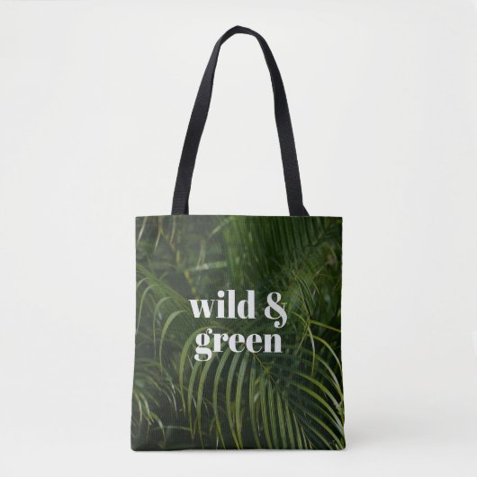 Wilde & Groene Tropische Tuin Tote Bag (Voorkant)