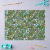 Wilde groene veld bloeit tissuepapier (Craft)