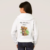 Wilde grote broer zus luipaard sweatshirt (Achterkant volledig)