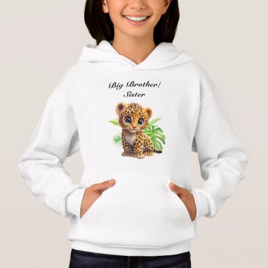 Wilde grote broer zus luipaard sweatshirt (Voorkant)