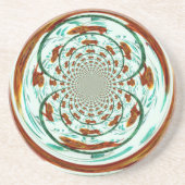 Wilde grote kat Kaleidescoop Patroonluiers Zandsteen Onderzetter (Voorkant)