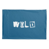 Wilde Guy - Verketst Man in zwart, wit en blauw Kussensloop (Achterkant)