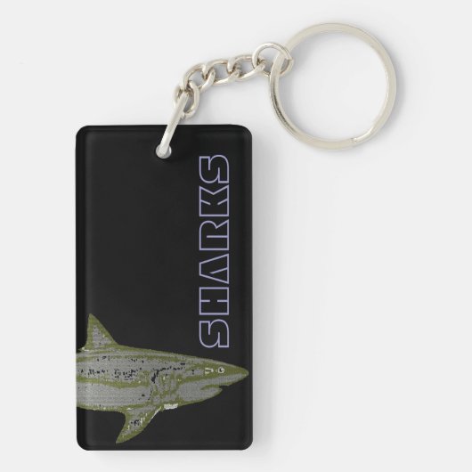 Wilde haai sleutelhanger (achterkant)