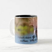 Wilde haarvogel tweekleurige koffiemok (Voorkant links)