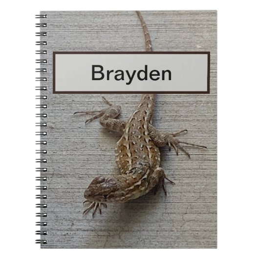 Wilde Hagedis Gepersonaliseerd Notitieboek (Voorkant)