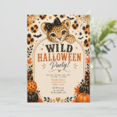 Wilde Halloween-feest Kaart (Staand voorkant)