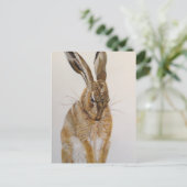 Wilde haren Briefkaart Acrylverf (Staand voorkant)