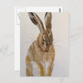 Wilde haren Briefkaart Acrylverf (Voorkant / Achterkant)