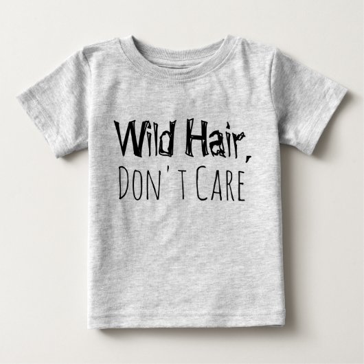 Wilde haren, Don't Care Grappige Kinder Tshirt (Voorkant)