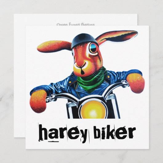 Wilde haring, een motorfiets in leder (Voorkant / Achterkant)