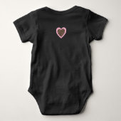 Wilde Hart Luipaard en Roze Baby Romper (Achterkant)