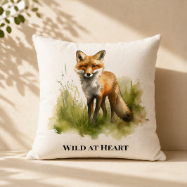 Wilde Hart Vos Woodland Cabin Accent Kussen