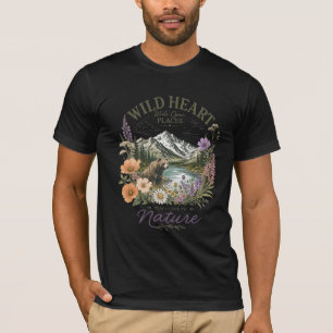 Wilde Hart Wijd Open Plaatsen Beerberg Wilde Bloem T-shirt