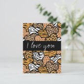 Wilde harten Ik hou van je Briefkaart (Staand voorkant)