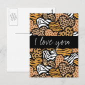 Wilde harten Ik hou van je Briefkaart (Voorkant / Achterkant)