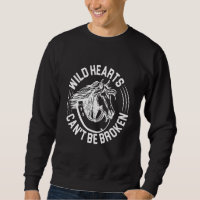Wilde harten Kant gebroken paardendieren T-shirt W