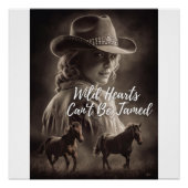 Wilde harten kunnen niet getemd worden - Cowgirlco Perfect Poster (Voorkant)