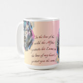 Wilde harten | Ontwerp van Alpha en Luna Wolf Koffiemok (Voorkant links)