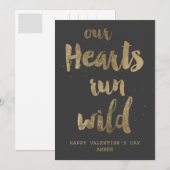 Wilde harten Valentijnsdag Briefkaart (Voorkant / Achterkant)